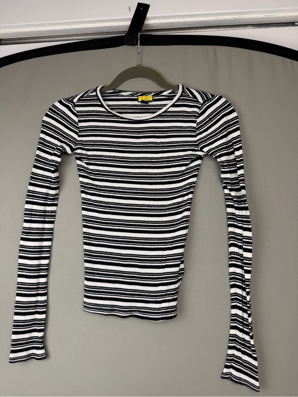 Prince & Fox Black and White Striped Long Sleeve Top